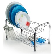 Escorredor 13 Lugares 43,2cm por 25,5cm Para Louça Berço Com Porta Copos Cromado